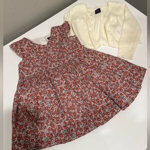 Baby Gap dress and cream Cardigan size 12-18 Mon